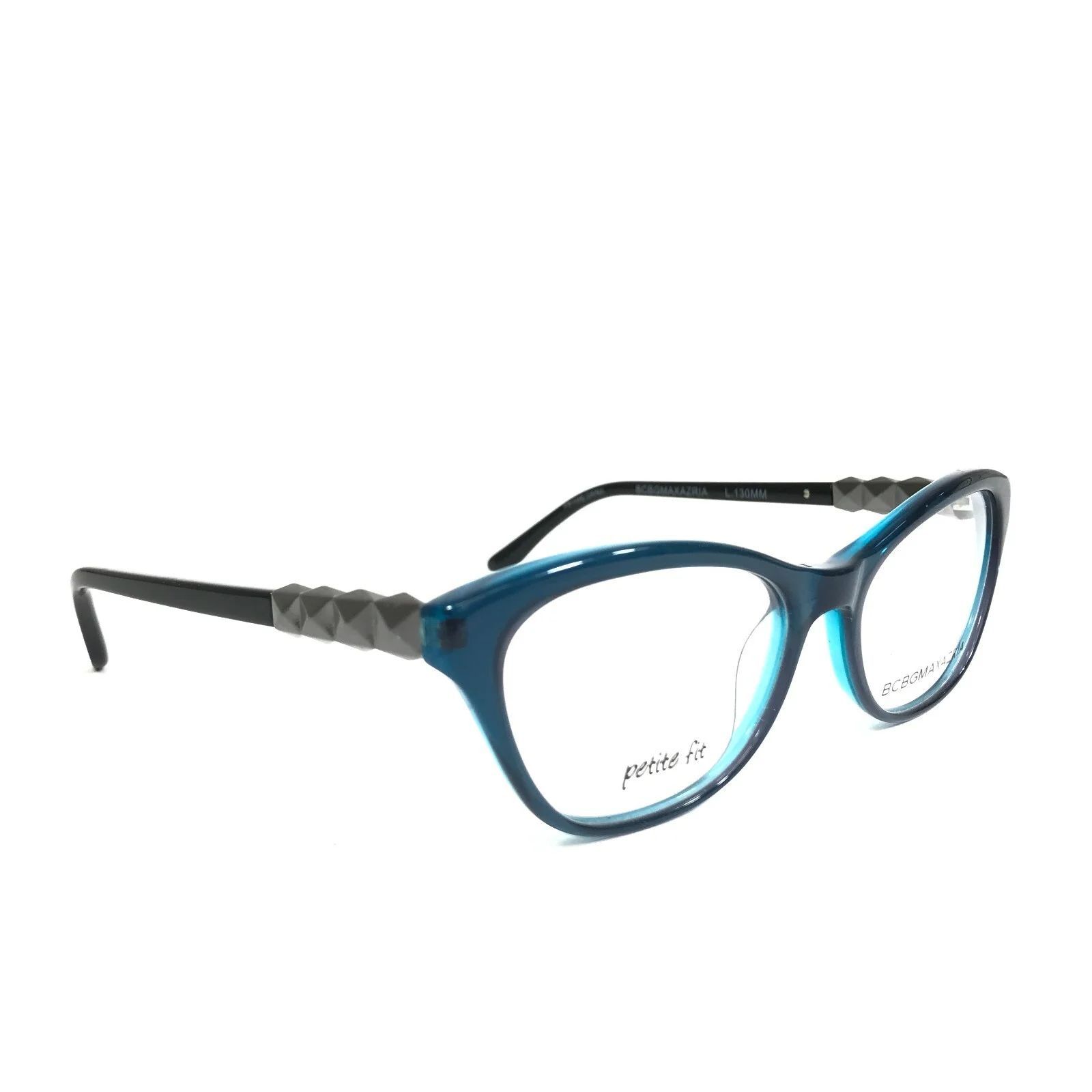 BCBGMAXAZRIA Eyeglasses Frames MILA TEAL LAMINATE Black Grey Blue 48-15-130 2
