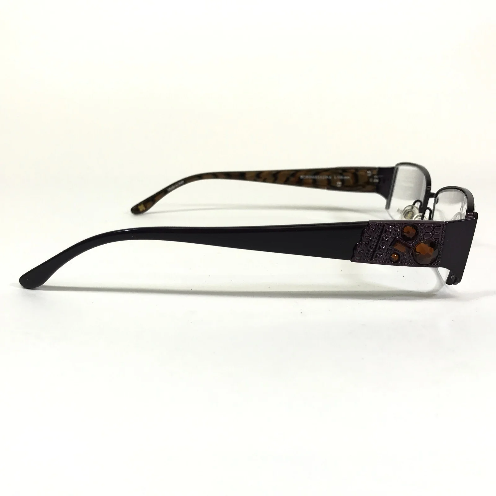 BCBGMAXAZRIA Eyeglasses Frames PORTIA PUR Rectangular Half Rim 54-17-135 4
