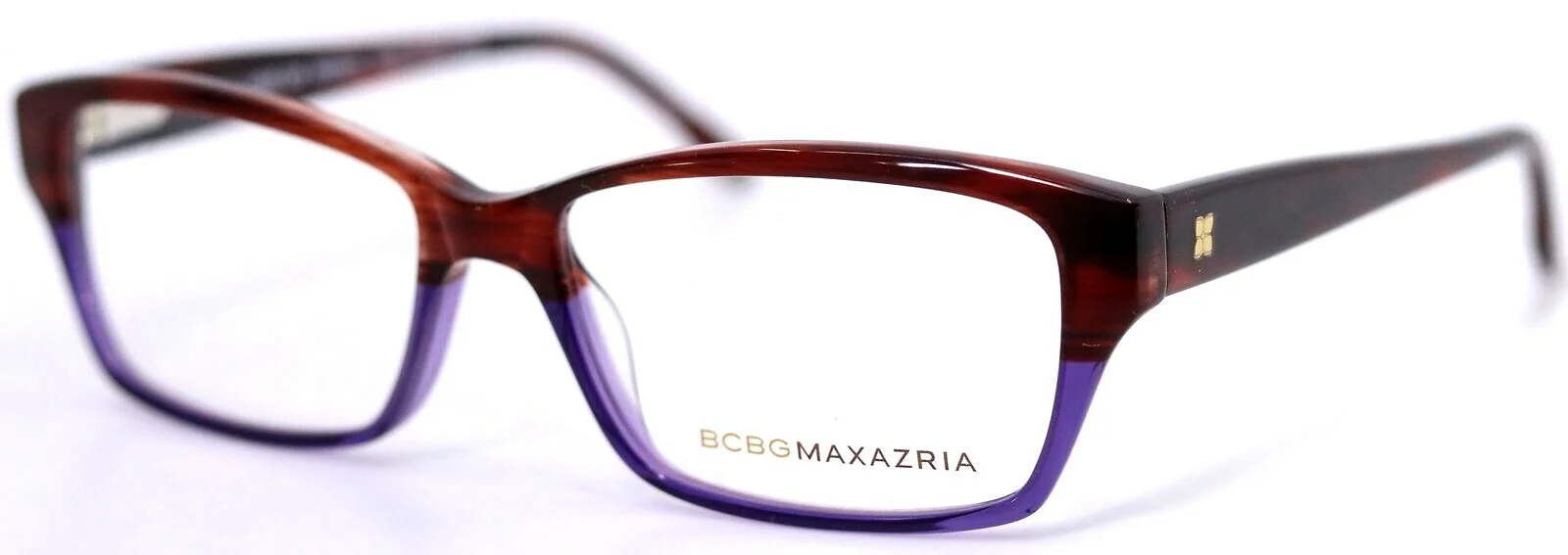 BCBGMAXAZRIA FEDERICA Raisin Purple Fade Rectangular Womens Eyeglasses 53-15-140