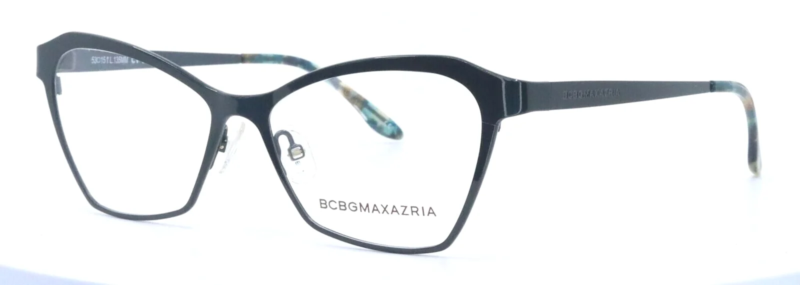 BCBGMAXAZRIA JAYA Teal Cat Eye Womens Full Rim Eyeglasses Frames 53-15-135 ITALY