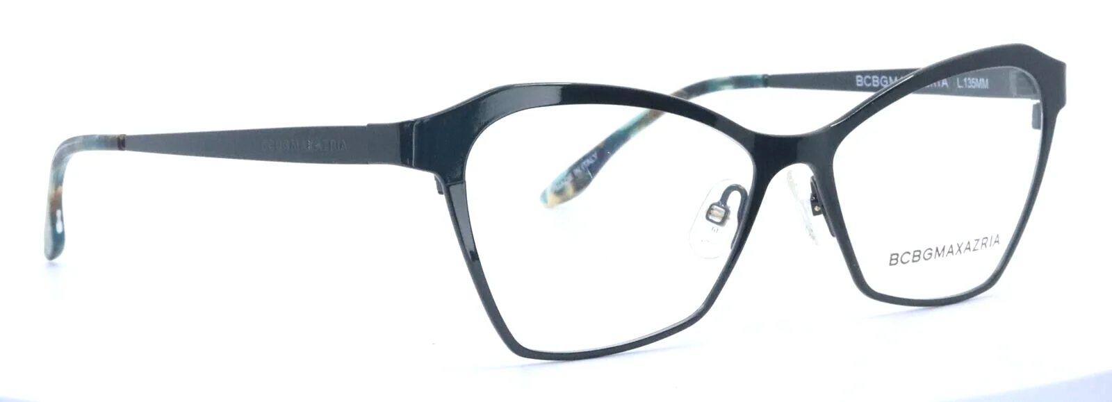 BCBGMAXAZRIA JAYA Teal Cat Eye Womens Full Rim Eyeglasses Frames 53-15-135 ITALY 3