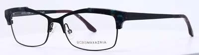 BCBGMAXAZRIA WENDA Black Rectangular Womens Full Rim Eyeglasses 52-15-140