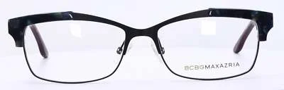 BCBGMAXAZRIA WENDA Black Rectangular Womens Full Rim Eyeglasses 52-15-140 2