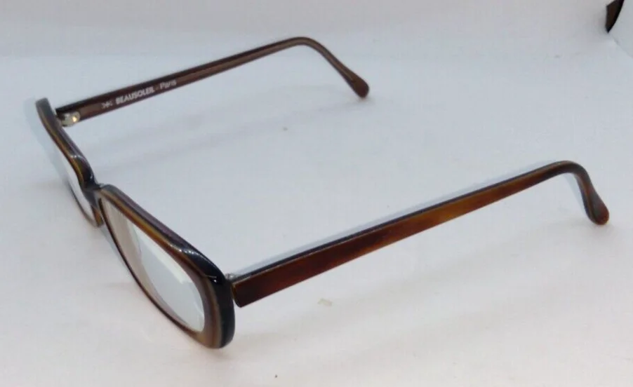 BEAUSOLEIL Paris VTG Eyeglass Frames 49 132 Hand Made France Brown 2