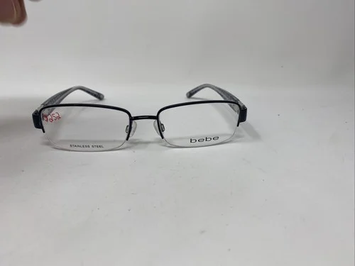 BEBE BB 5061 001 JET BLACK 51/17/130 FLEX HINGE EYEGLASSES FRAME GQ53 4