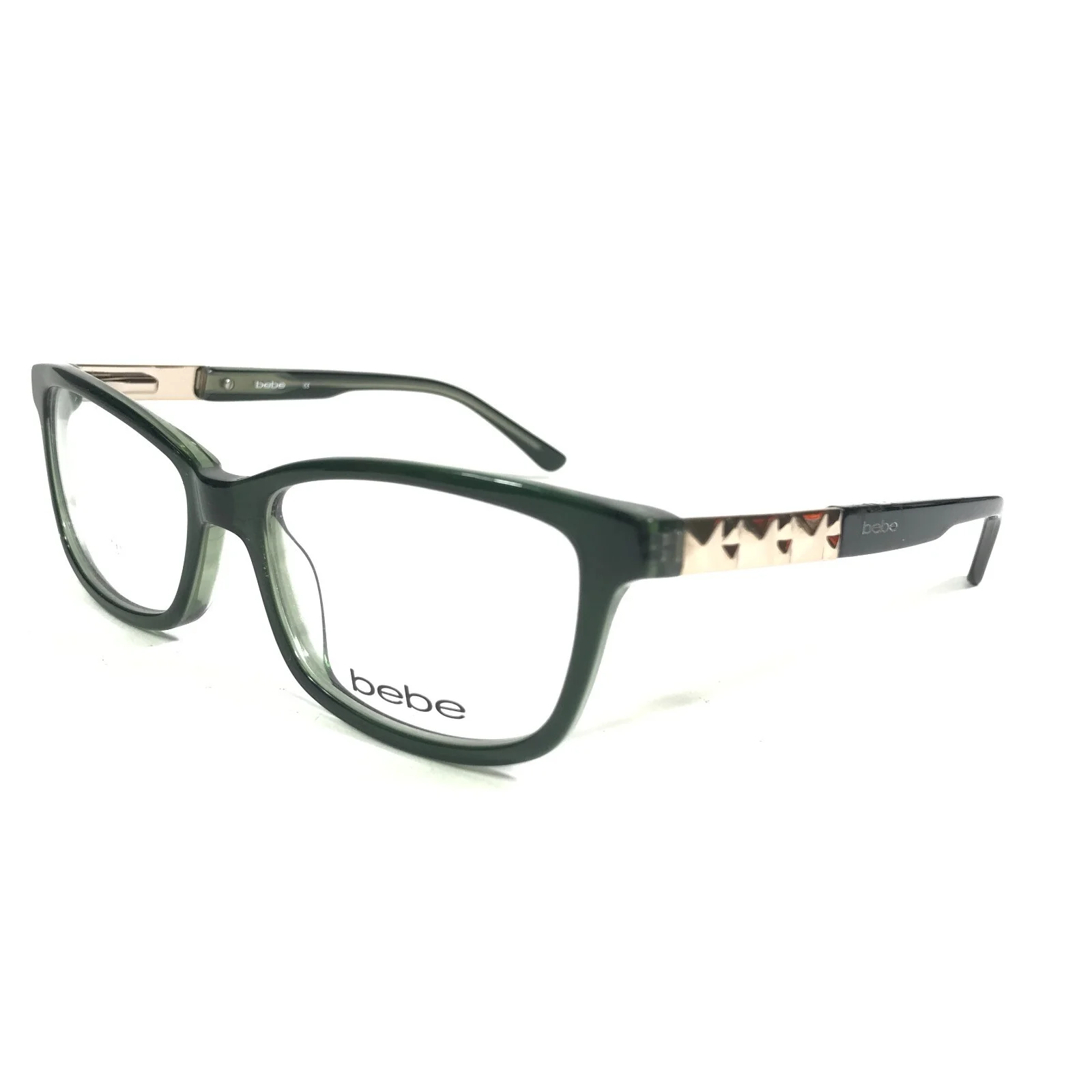 Bebe BB5058 GORGEOUS 324 EMERALD Eyeglasses Frames Green Square 52-16-135 4