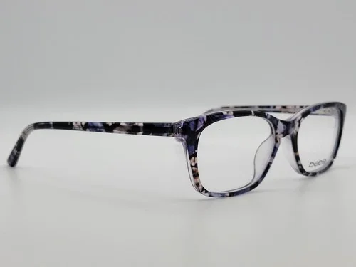 Bebe BB5145 500 Plum Floral Rectangular Eyeglass Frames 53-17-135