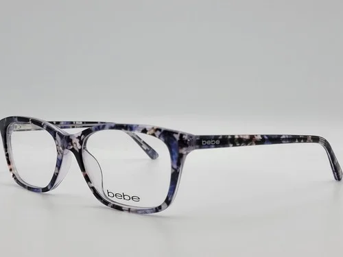 Bebe BB5145 500 Plum Floral Rectangular Eyeglass Frames 53-17-135 3