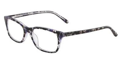 BEBE BB5145 500 Plum Floral Womens Rectangle Full Rim Eyeglasses 53-17-135 B:35