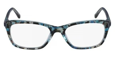 bebe BB5145 Eyeglasses Women Blue Floral Rectangle 53mm New & Authentic
