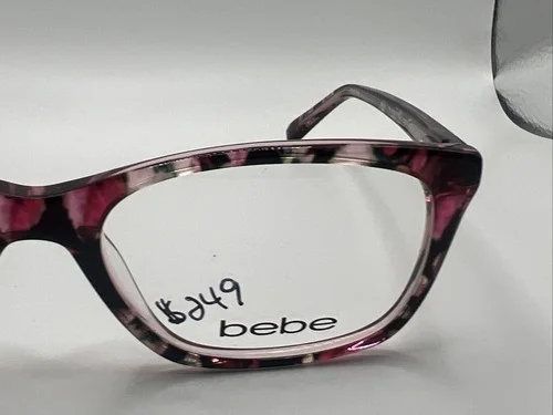 Bebe BB5145 Rose Floral 53/17 135 Pink Women’s Eyeglass Frames E12 2