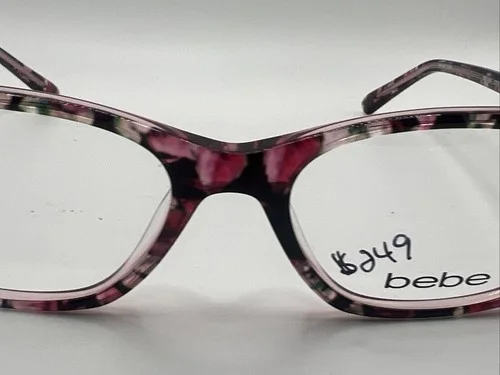Bebe BB5145 Rose Floral 53/17 135 Pink Women’s Eyeglass Frames E12 3