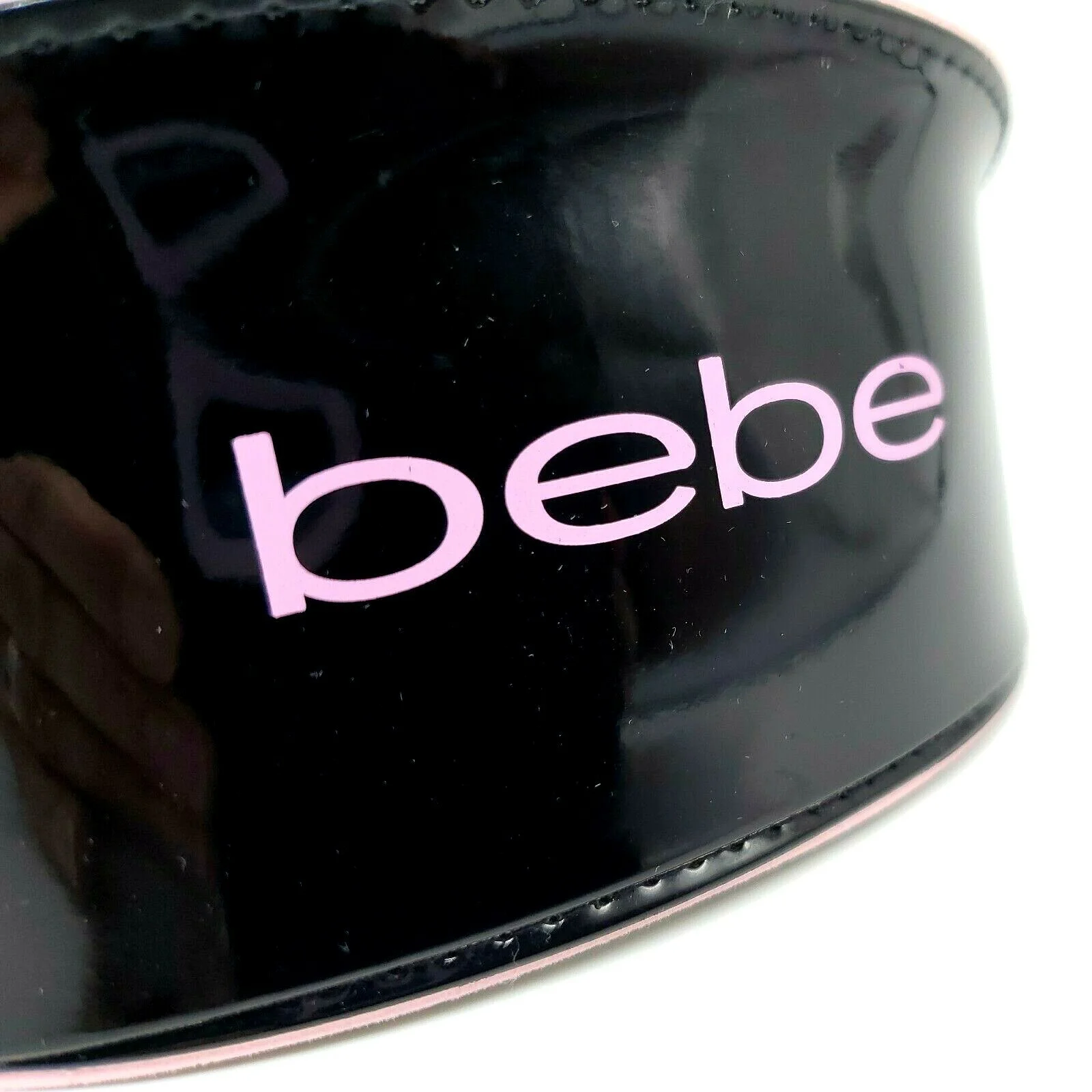 BeBe Black Shiny Patent Vinyl Women