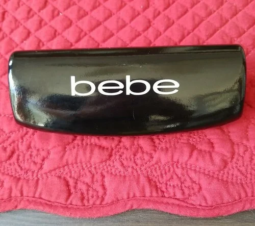 Bebe Eyeglass Case Black, pink interior Hard Case