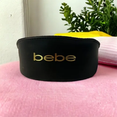 Bebe Eyeglass Case NO ZIPPER - GOLD / BLACK