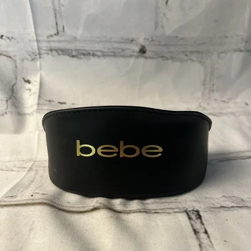 Bebe Eyeglass Case NO ZIPPER - GOLD / BLACK 2