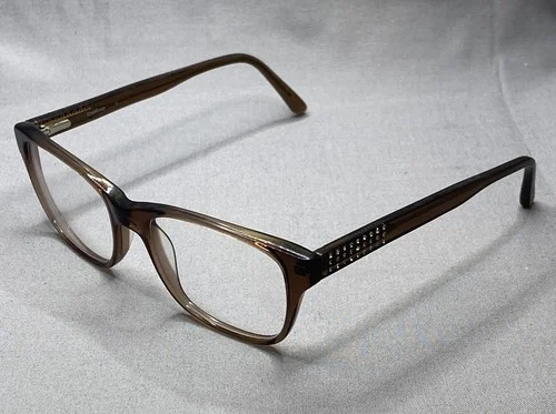 BEBE Eyeglasses Womens Brown Square Eyewear Full Rim Designer Frames Only