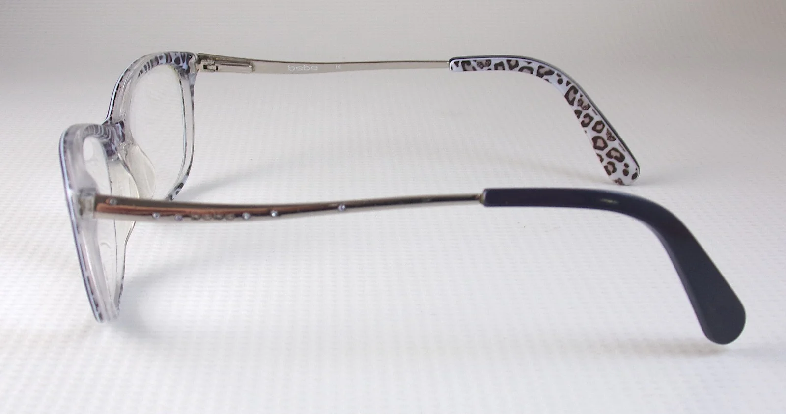 bebe On Fire BB5101 EYEGLASS FRAMES ONLY Navy Leopard Print Full Rim Woman 4