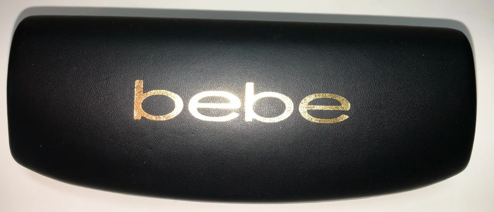 bebe SUNGLASS EYEGLASS Clamshell hard Case Glossy Gold Letters