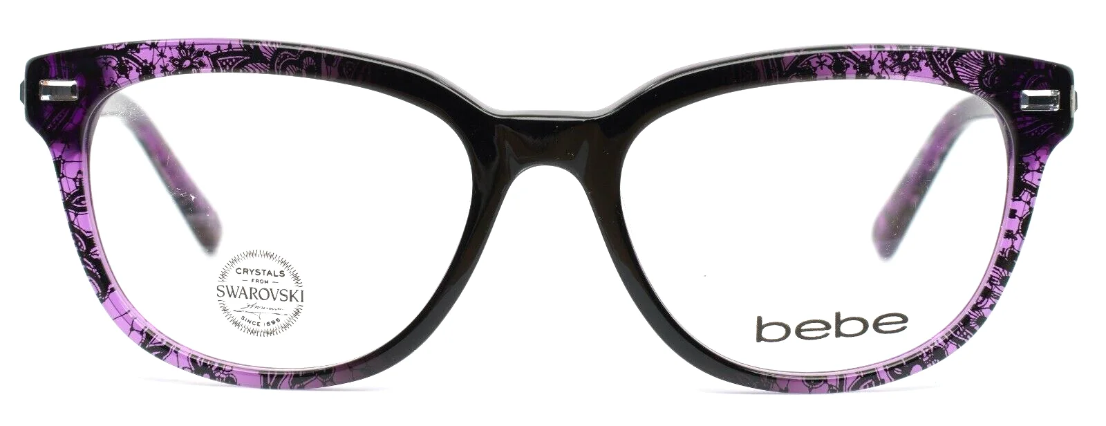 BEBE Witty BB5143 505 Plum Lace Womens Cat Eye Eyeglasses 50-17-135 B:38 2