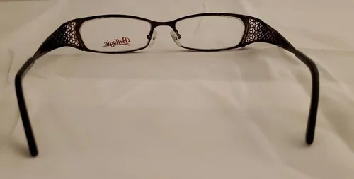 Bellagio B688 C-02 Modified Oval Eyeglass Frames 51-18-145 BROWN with Cutouts 4