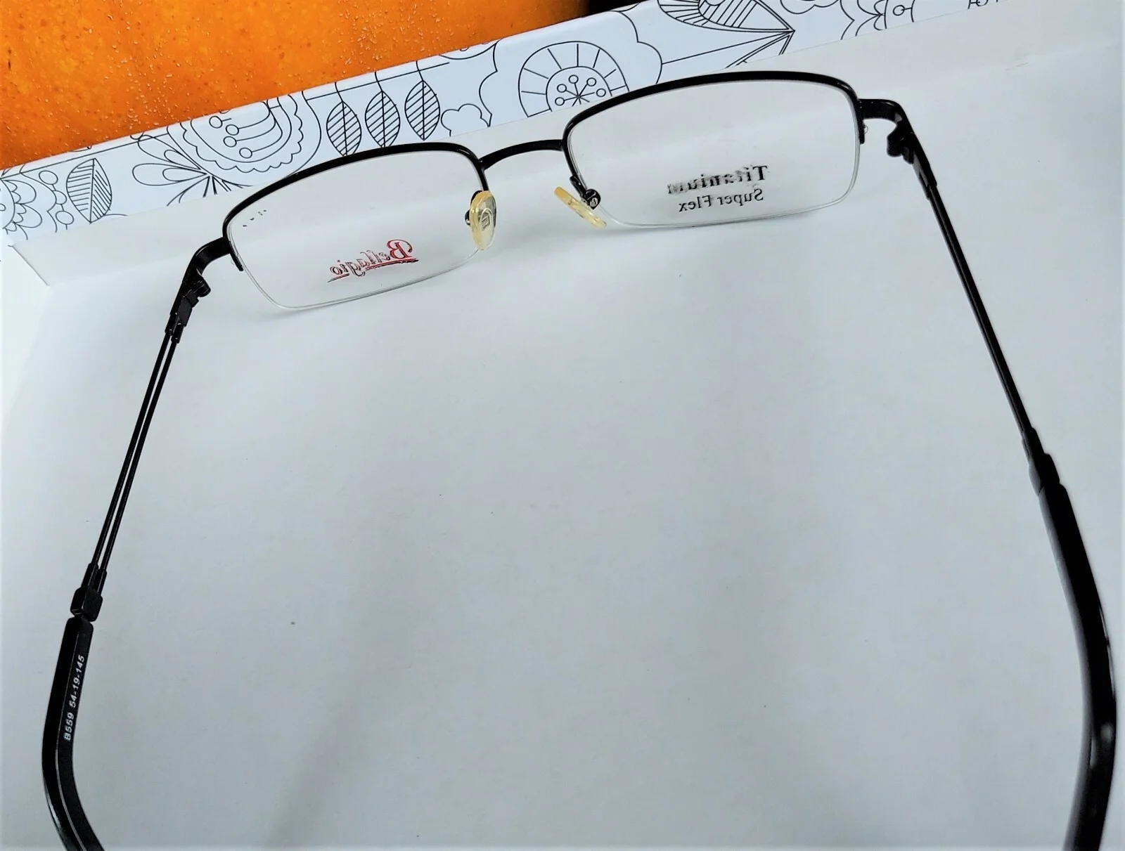 BELLAGIO Titanium Super Flex Eyeglasses Optical Frame Spectacles NEW Authentic 4