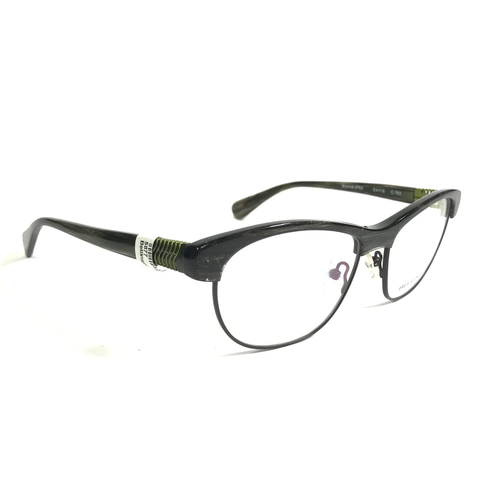 Bellinger Bounce-JFK2 C.783 Eyeglasses Frames Black Green Square 54-16-135 2