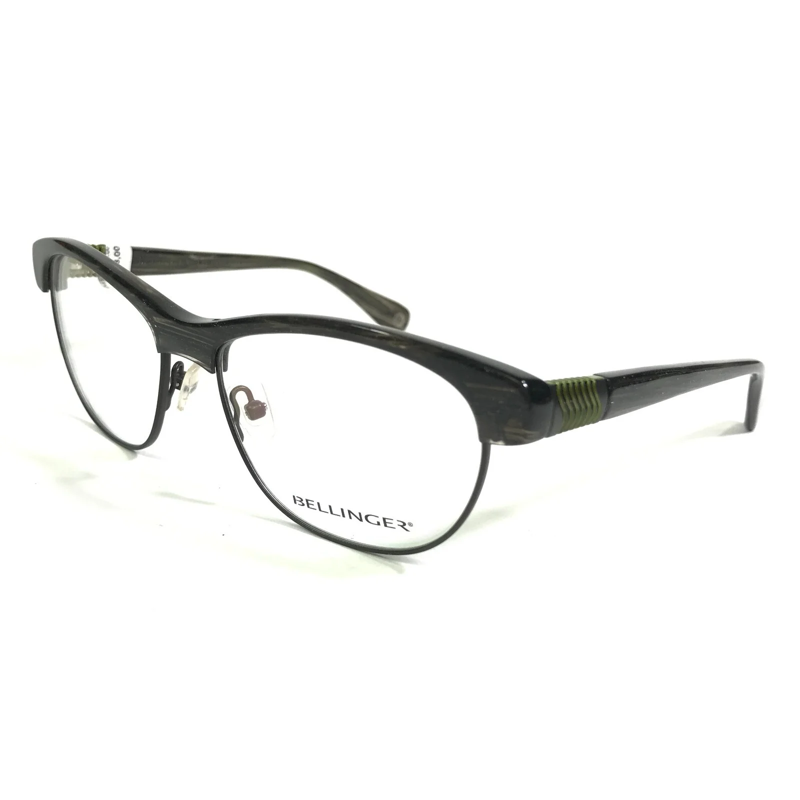 Bellinger Bounce-JFK2 C.783 Eyeglasses Frames Black Green Square 54-16-135 4