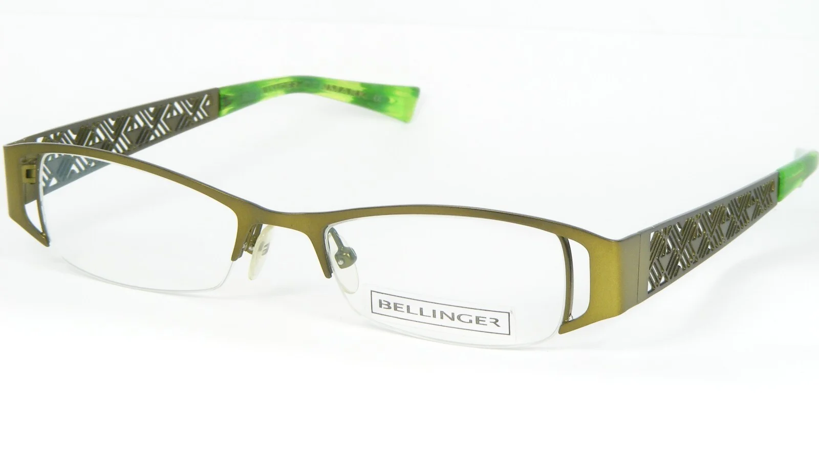BELLINGER DENMARK DELTA C.31 GREEN EYEGLASSES GLASSES METAL FRAME 48-18-135mm