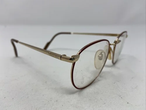 Benetton Italy BOSTON 10 48-16-140 Red/Gold Metal Full Rim Eyeglasses Frame DR93 3