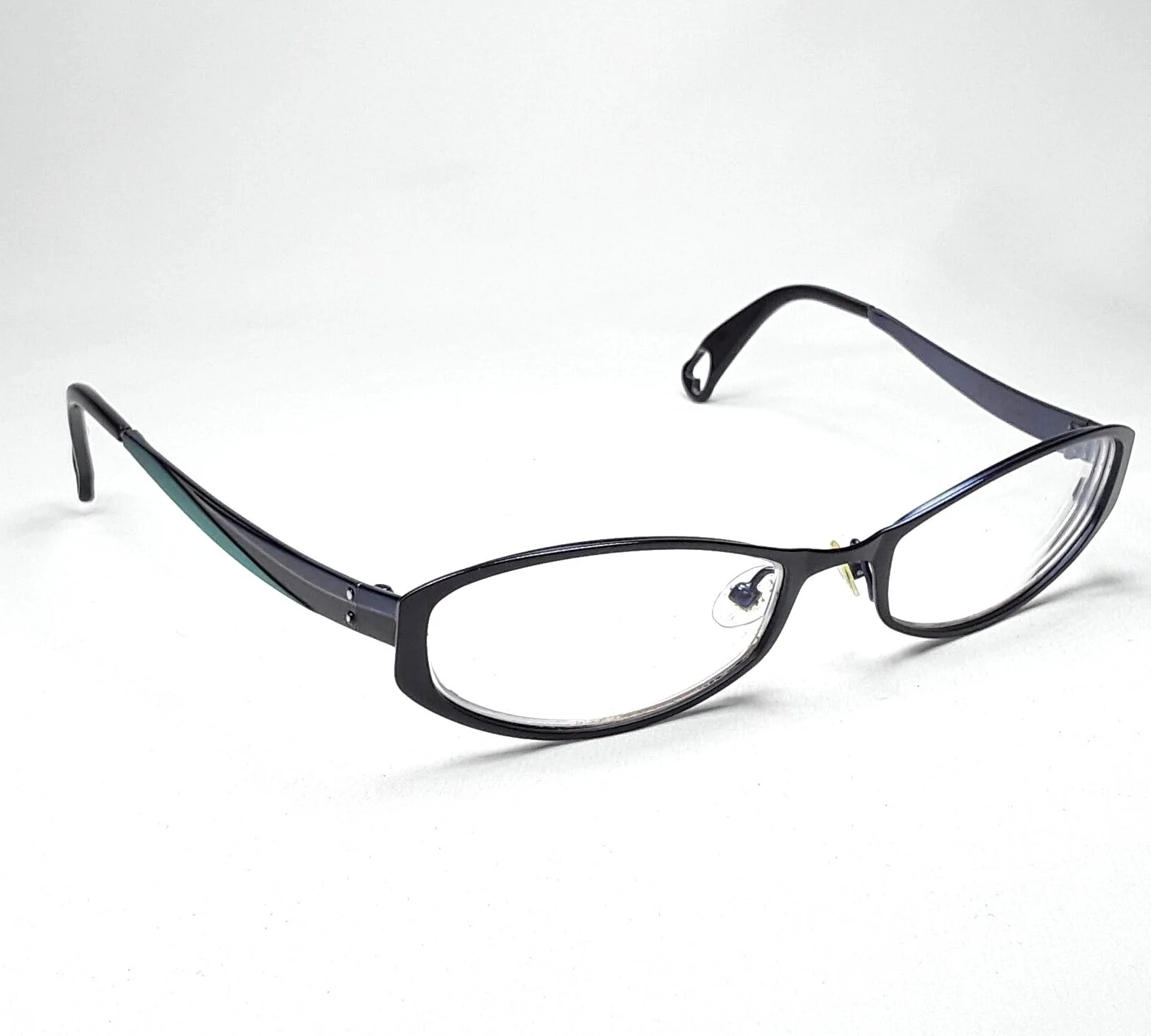 Betsey Johnson Black Blue Metal Eyeglass FRAMES Shooting Star BJ018 51-17-135 4