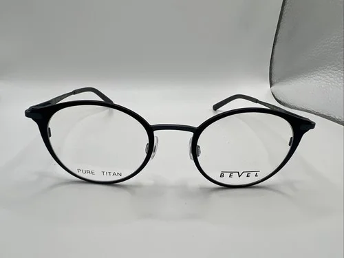 BEVEL 8719 HELENE 20 BCSB 46/20 Black Pure Titan Men’s Frames PC73