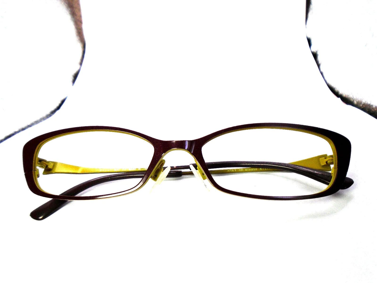 Bevel AUCI 8561 Oh Please Burgundy/Green 47-17 Womens Eyeglasses Frames Japan