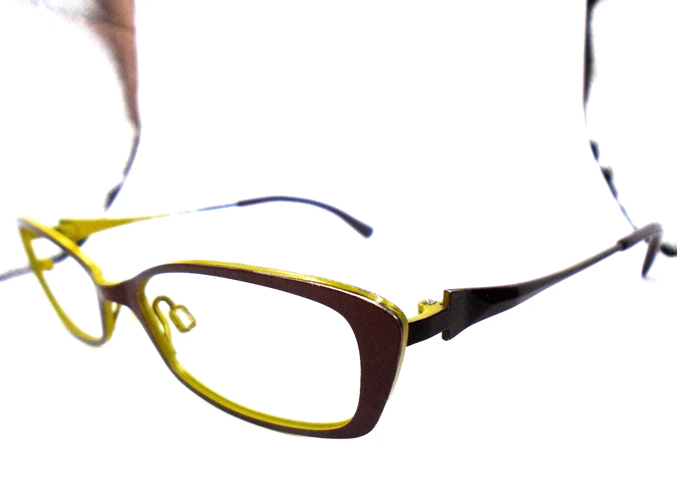 Bevel AUCI 8561 Oh Please Burgundy/Green 47-17 Womens Eyeglasses Frames Japan 2