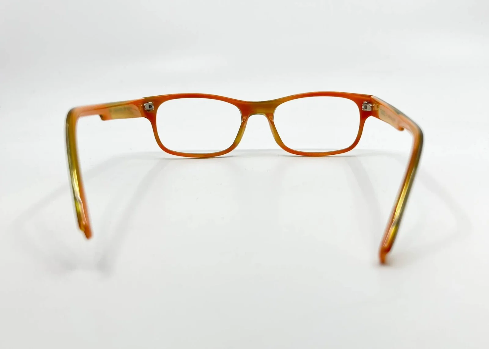 Bevel Eyeglasses Frames Brown Tortoise Beige White Round Full rim 42-25 H6912 4