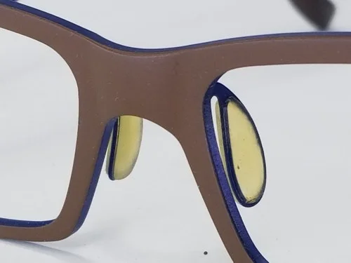 Bevel Japan 8582 IMHO Blue/Brown Titanium Eyeglass Frame 3