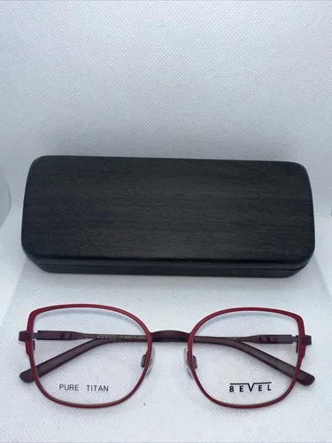 Bevel Pure Titanium 8720 52/18 Red Women Eyeglass Frames With Case Y19