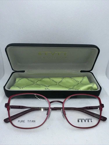 Bevel Pure Titanium 8720 52/18 Red Women Eyeglass Frames With Case Y19 2