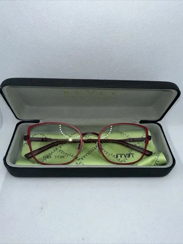 Bevel Pure Titanium 8720 52/18 Red Women Eyeglass Frames With Case Y19 4