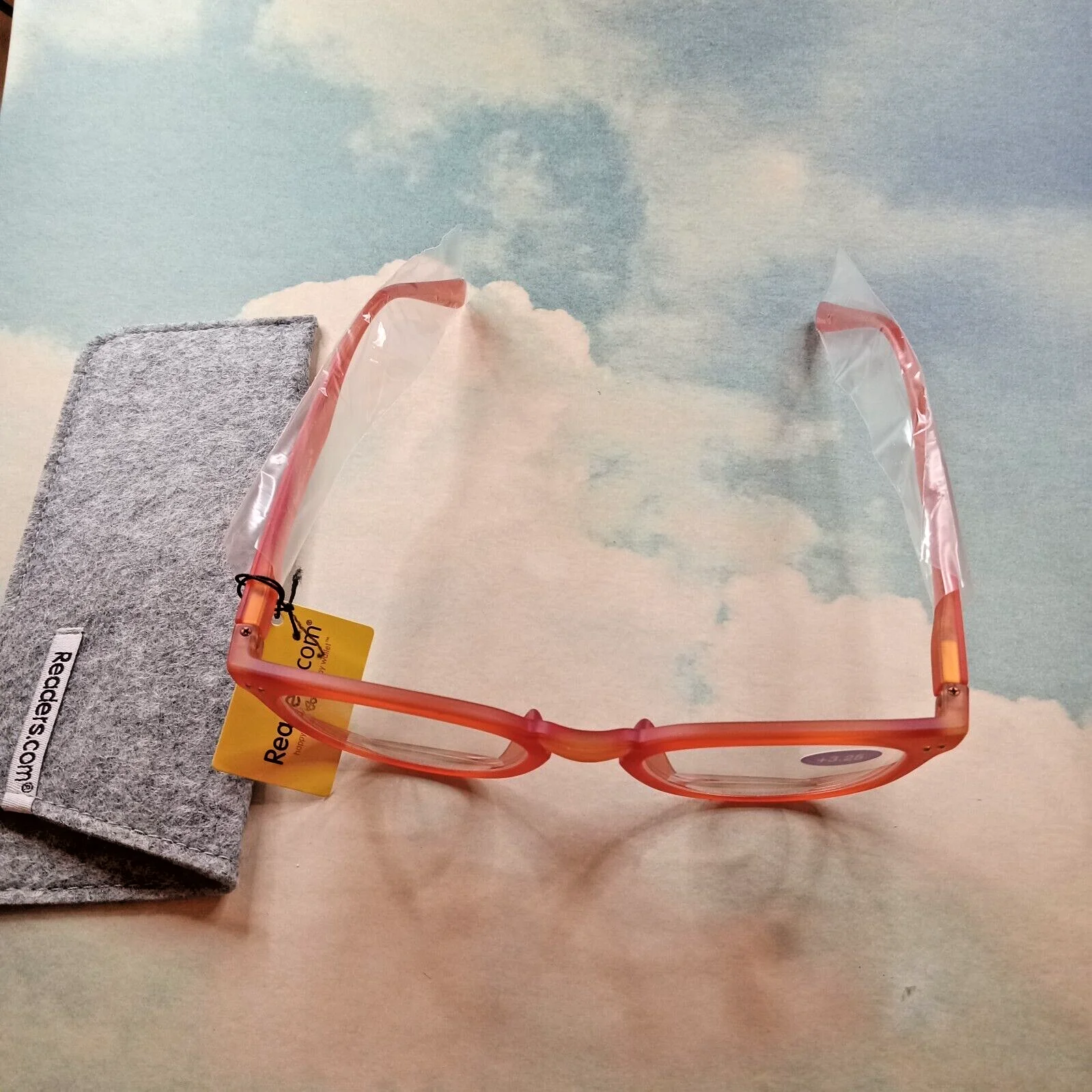 Bi-Focal Reading Glasses +3.25 - Orange Arlo Matte Frames, Readers.com, New 4