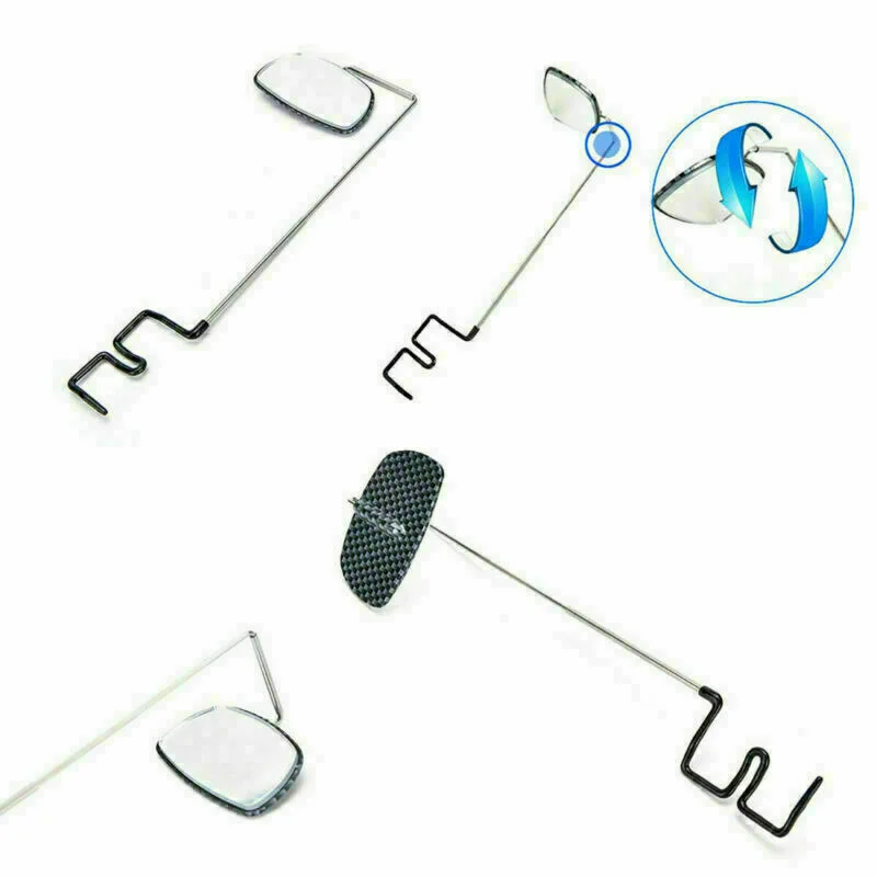 Bicycle Cycling Riding Mirror Helmet Mount Rearview Mirror Rear View Eyeglass US 3