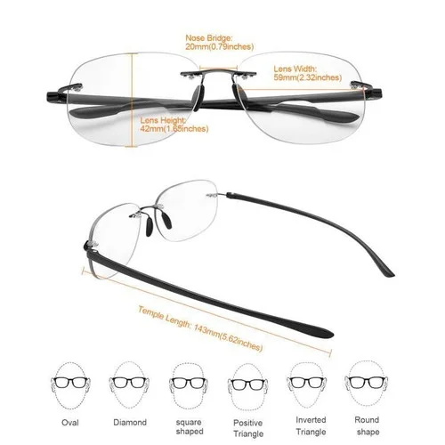 Bifocal Transition Photochromic Reading Sunglasses Anti UV Sun Readers Glasses 3