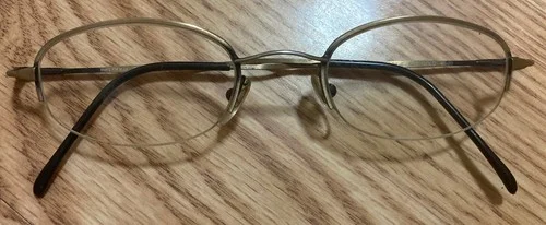 Big Dogs “Riverside” Eyeglasses Half Rim Frame Antique Gold 46▫️20 135 Italy EUC