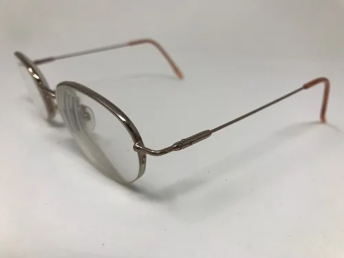 Bill Bass Halfrimless Eyeglasses Empire 48-20-135 Light Brown Polish LR55