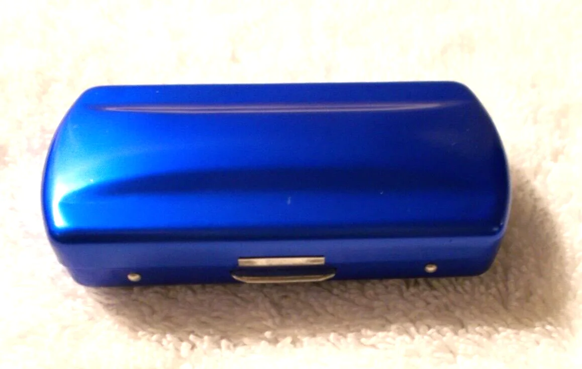 Black Folding Reading Glasses/Blue Case Telescopic Arms & Spring Hinge +2.00 4