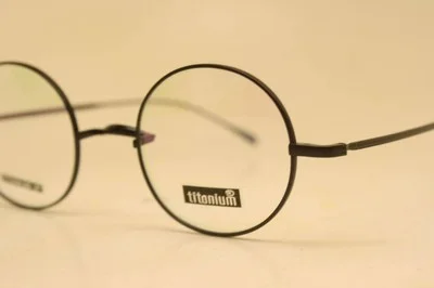 Black Glasses Frames Round-ish Retro John Lennon Eyeglasses Saddle Bridge
