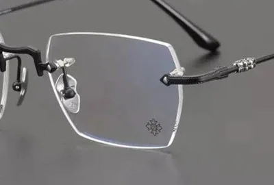 Black Rimless Rectangle Glasses Steve Jobs Style Square Eyeglass Frames Retro