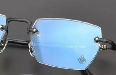 Black Rimless Rectangle Glasses Steve Jobs Style Square Eyeglass Frames Retro 2