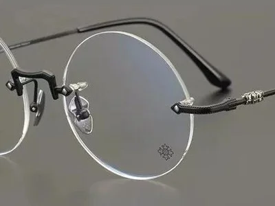 Black Rimless Round Glasses Steve Jobs Style Circle Eyeglass Frames Retro