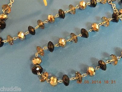 Black Silver Crystal Eyeglass Holder Necklace Chain CUSTOM LENGTH for PLUS SIZE 2